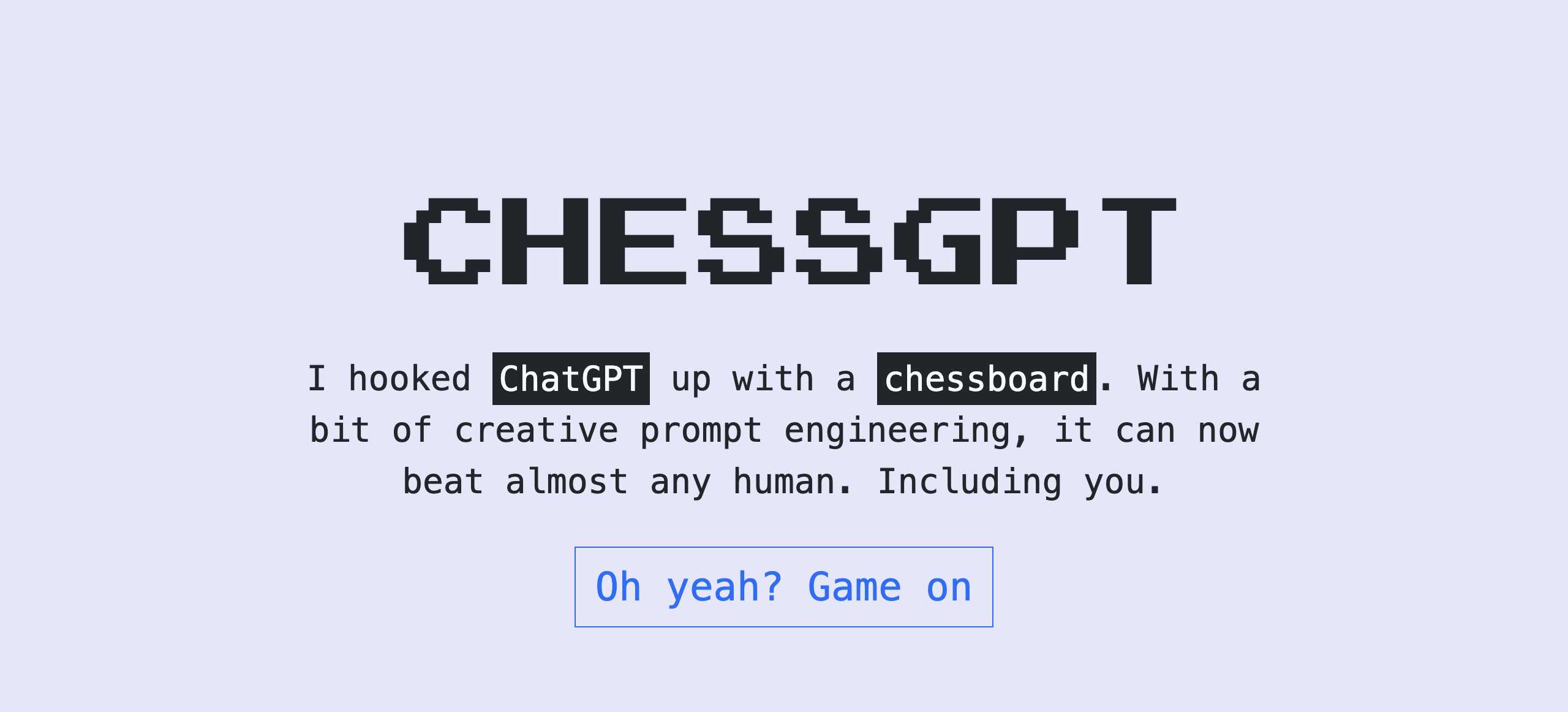ChessGPT